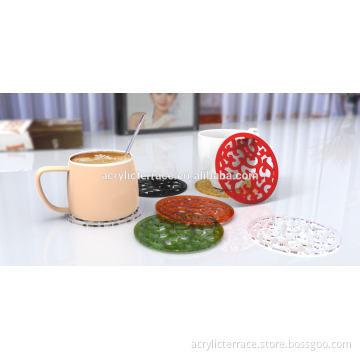 round shaped acrylic coasters for Christmas